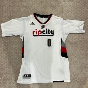 Damien Lillard Official NBA sleeved Rip City jersey